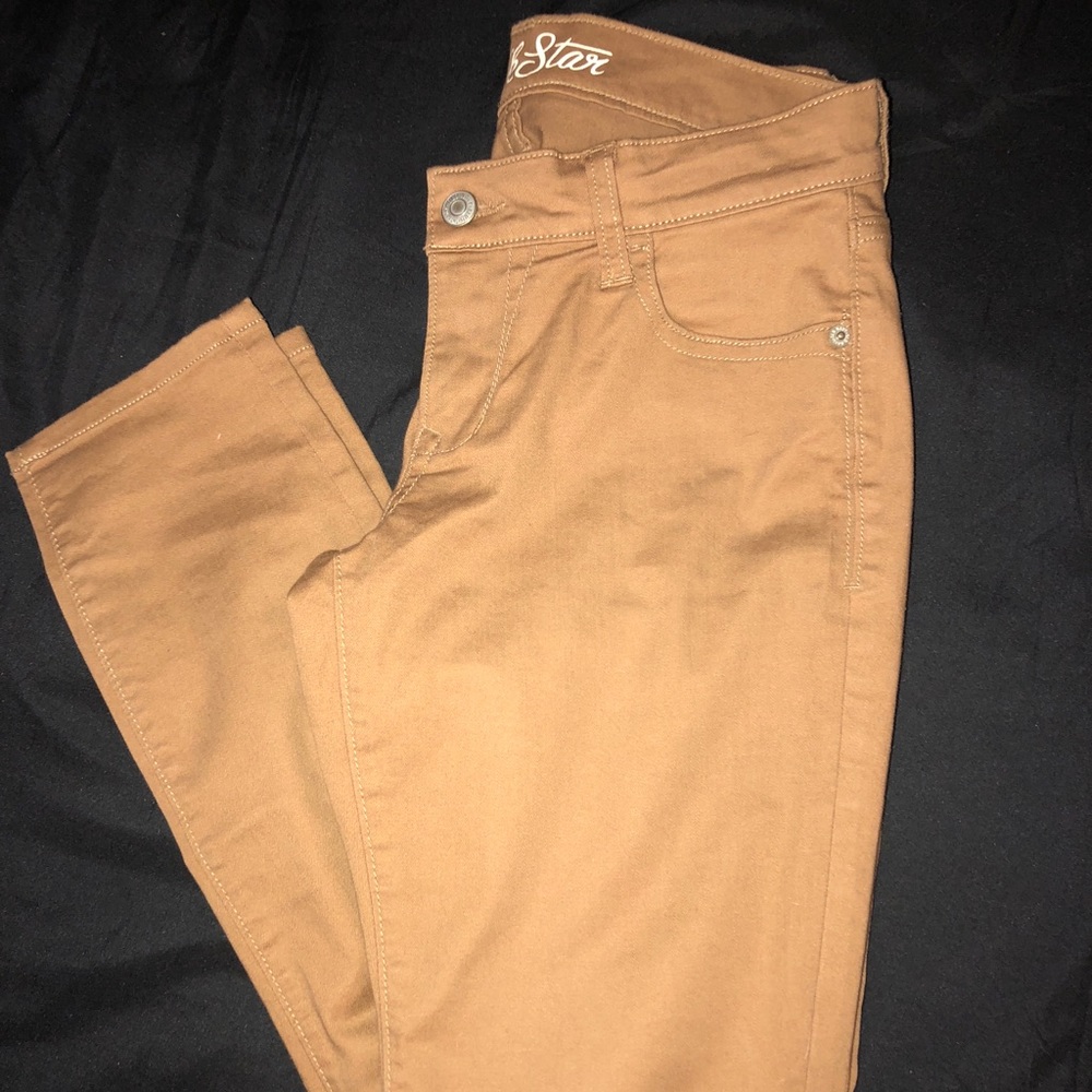 Brown skinny jeans